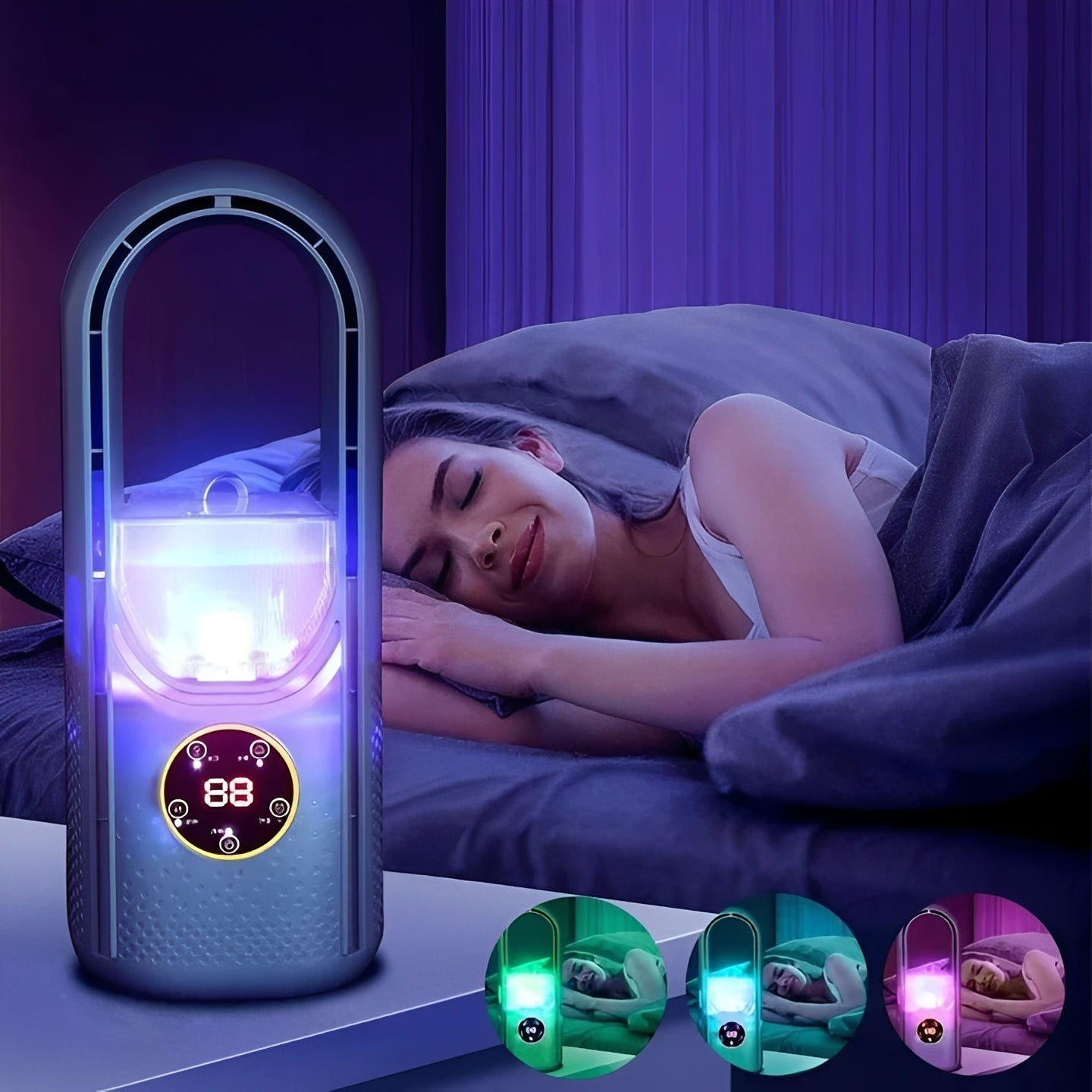 Compact Blade-Free Air Circulator for Personal Comfort