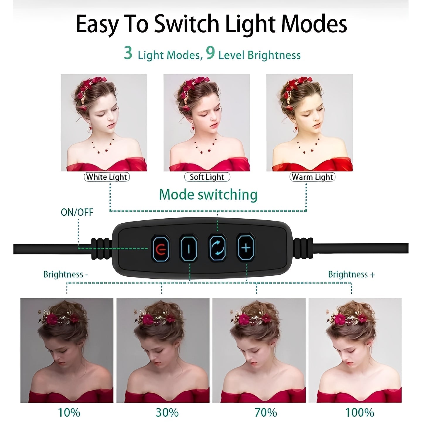 Versatile LED Light Stand with Adjustable Smartphone Mount