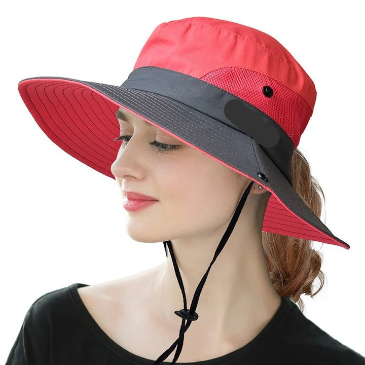 Adjustable Wide Brim Sunshade Hat for Outdoor Adventures
