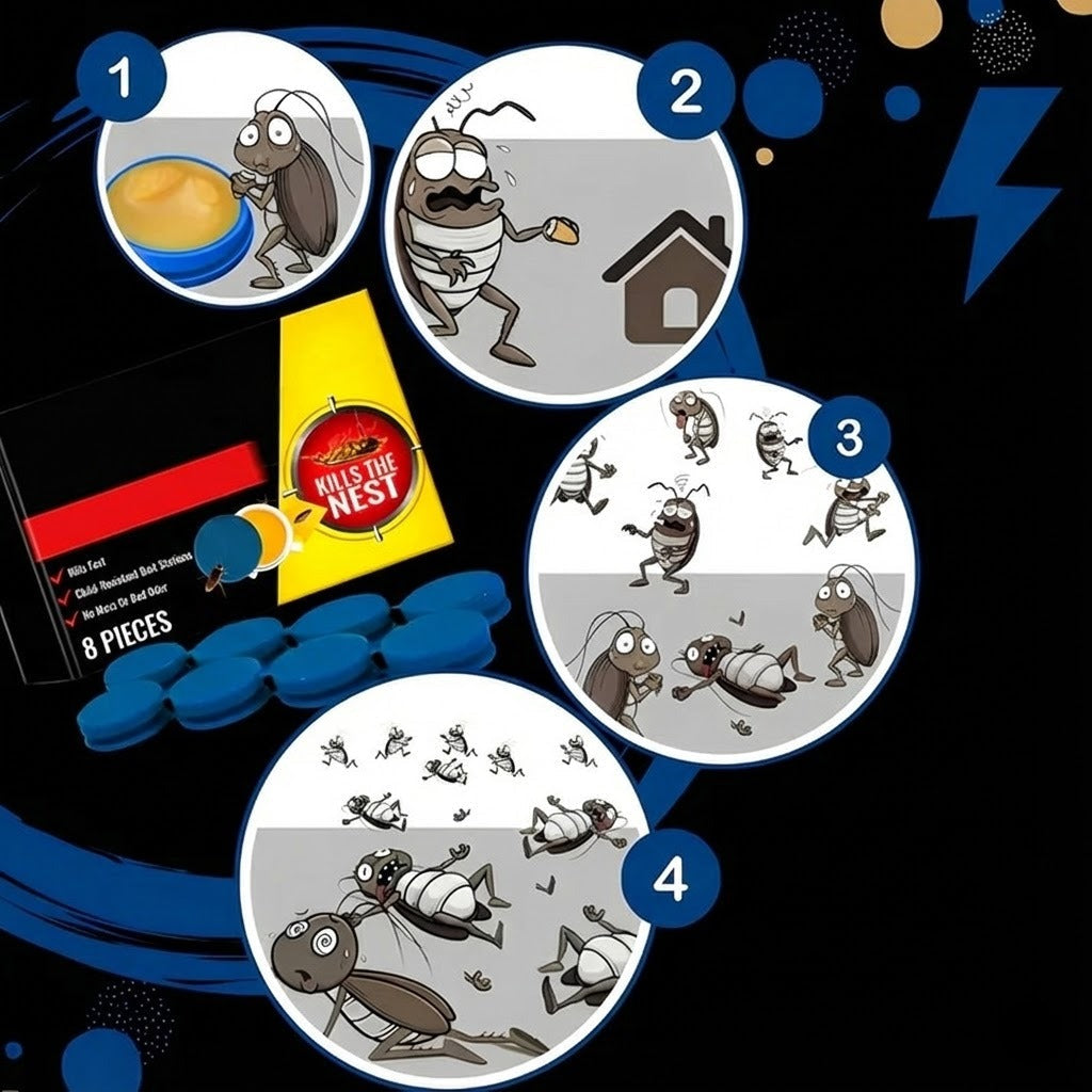 Effective Indoor Roach Control Station with Gel Bait