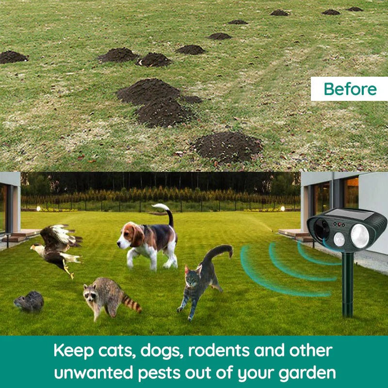 Eco-Friendly Ultrasonic Animal Repeller with Motion Detection