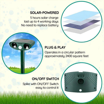 Eco-Friendly Ultrasonic Animal Repeller with Motion Detection