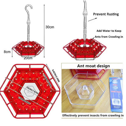 Elegant Hummingbird Nectar Dispenser with Ant Barrier