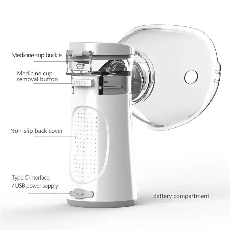 Compact Personal Nebulizer with Adjustable Mist Settings