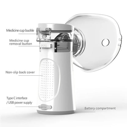 Compact Personal Nebulizer with Adjustable Mist Settings