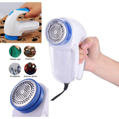 Effortless Lint Remover with Motorized Blades and Safety Mesh