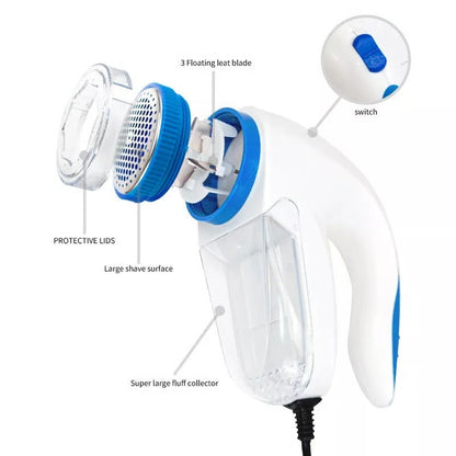 Effortless Lint Remover with Motorized Blades and Safety Mesh