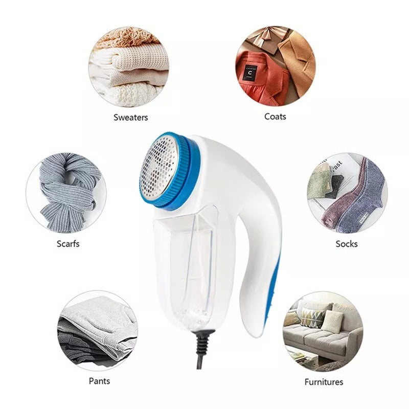 Effortless Lint Remover with Motorized Blades and Safety Mesh