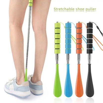 Adjustable Length Stainless Steel Shoe Helper with Secure Grip