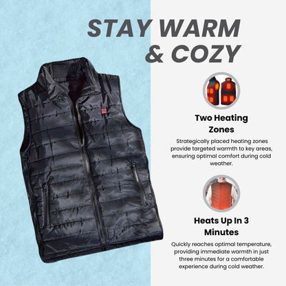 ThermalVibe Heated Vest with Adjustable Temperatures
