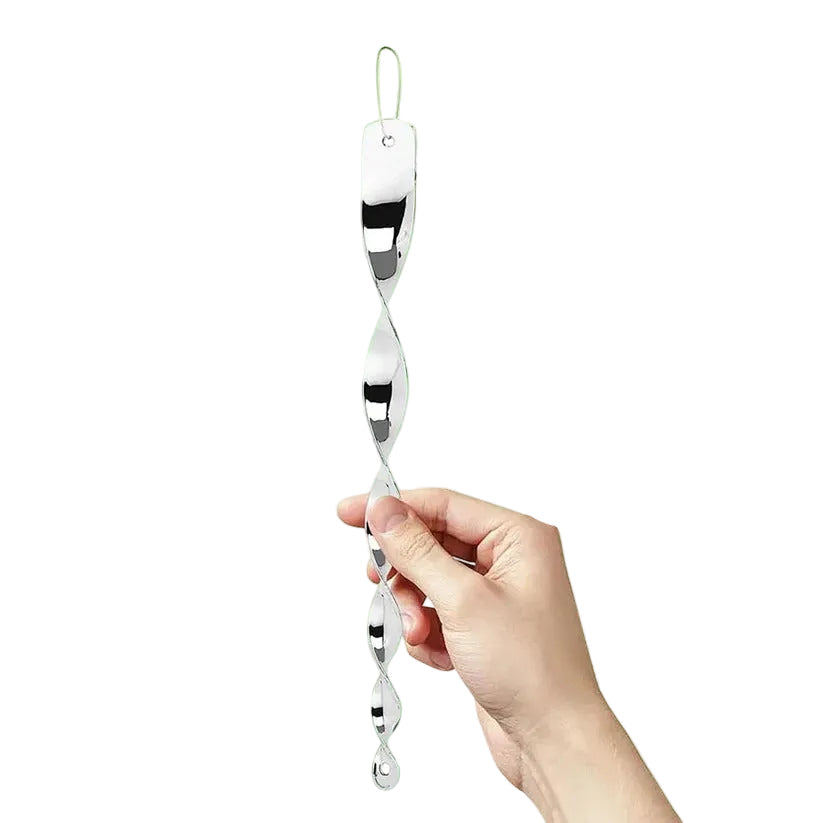 Reflective Spiral Bird Repellent Rod for Outdoor Areas