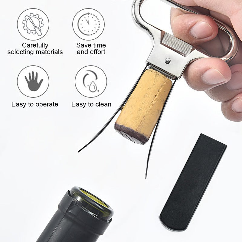 Elegant Two-Prong Wine Extractor for Vintage Bottles
