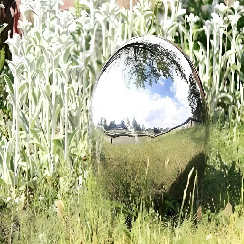 Reflective Stainless Steel Spheres for Elegant Outdoor Decor