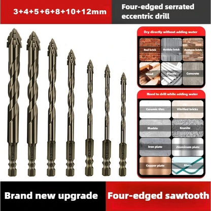 Robust Dry Drill Bit with Enhanced Four-Edge Design