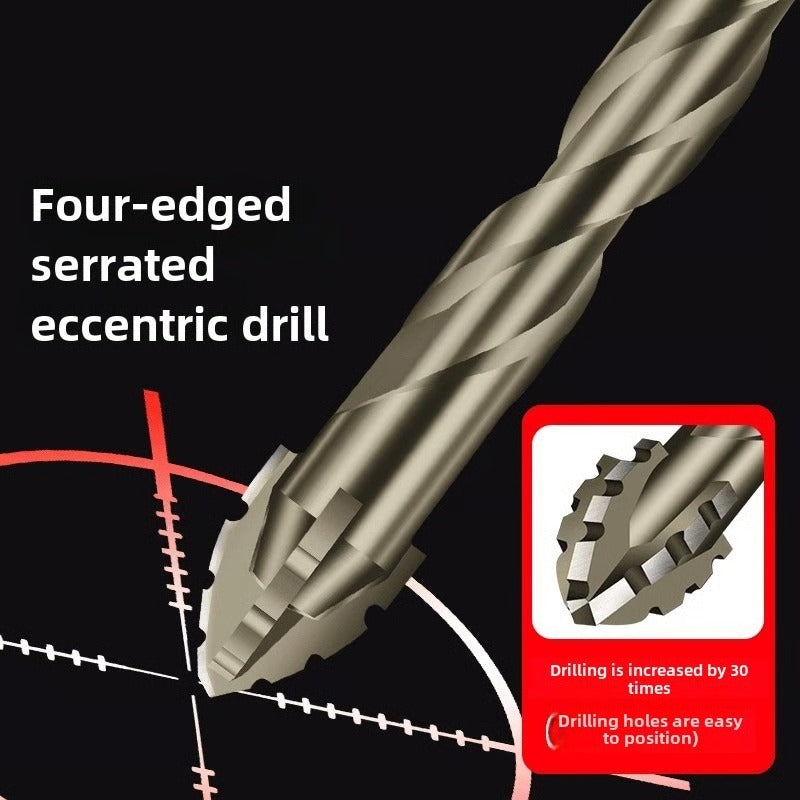 Robust Dry Drill Bit with Enhanced Four-Edge Design