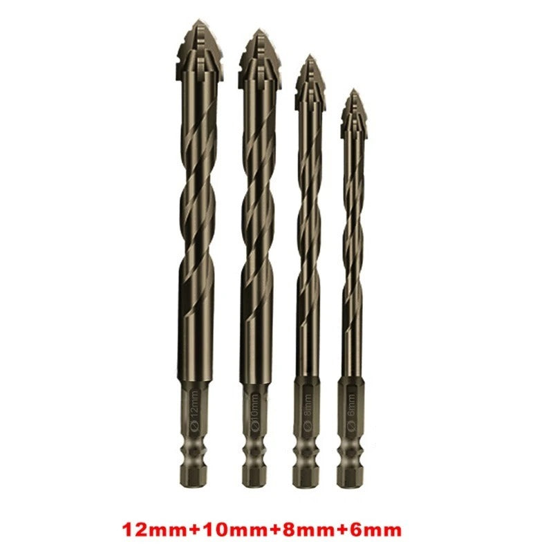 Robust Dry Drill Bit with Enhanced Four-Edge Design