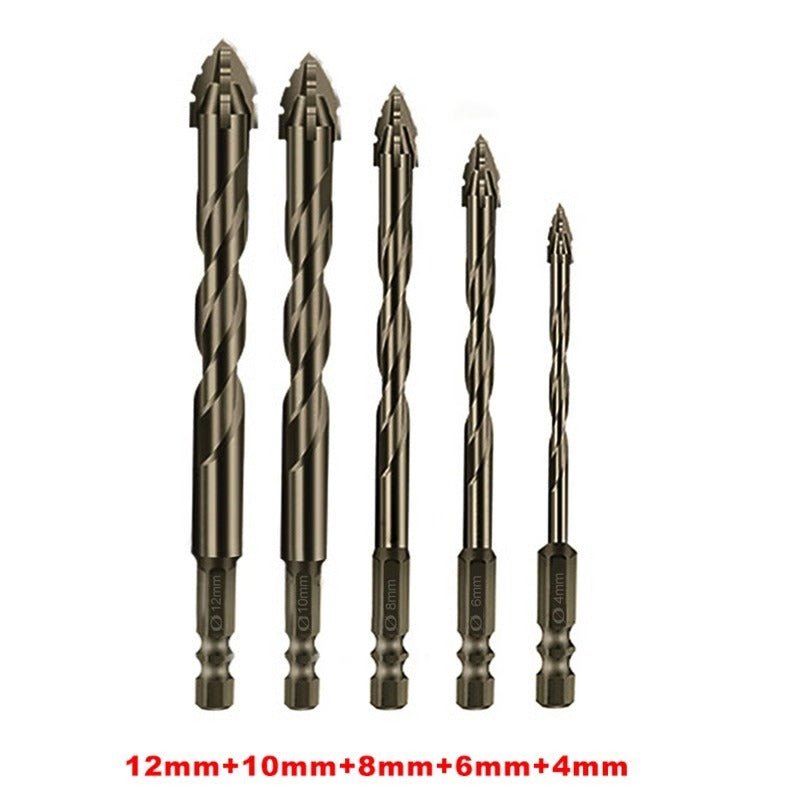 Robust Dry Drill Bit with Enhanced Four-Edge Design