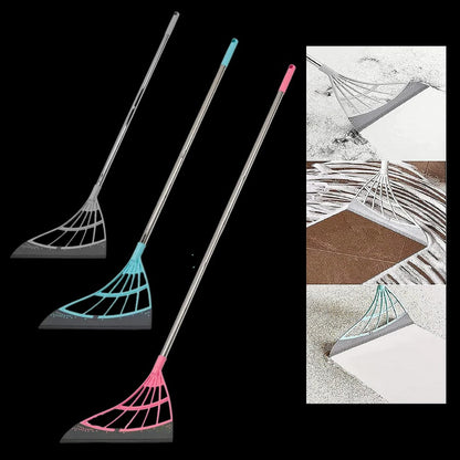 Versatile Telescopic Broom with Multi-Surface Cleaning Head