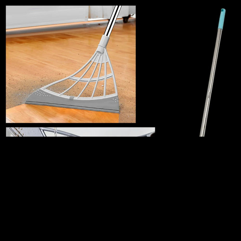 Versatile Telescopic Broom with Multi-Surface Cleaning Head