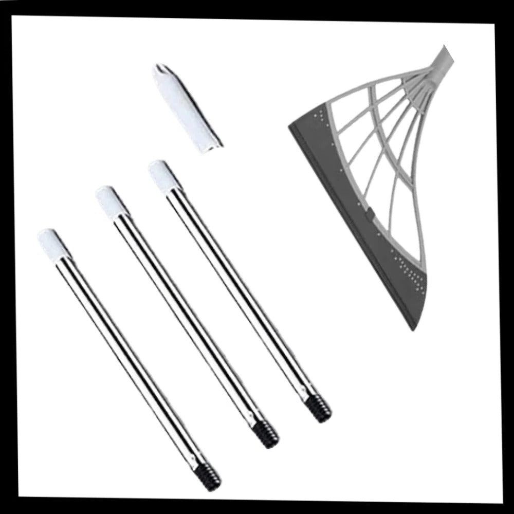 Versatile Telescopic Broom with Multi-Surface Cleaning Head