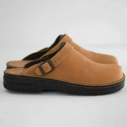 Premium Leather House Slippers with Customizable Insoles