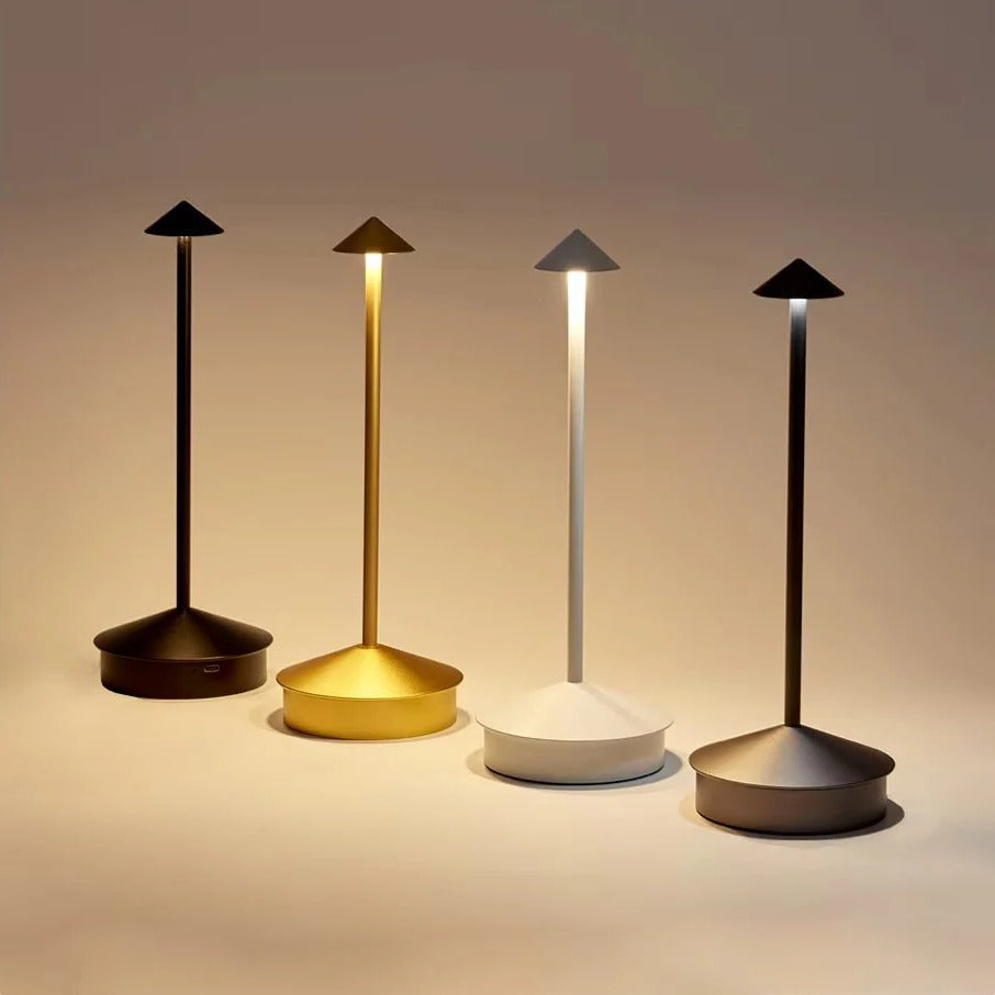 Portable LED Table Lamp with Touch Controls and Rechargeable Battery