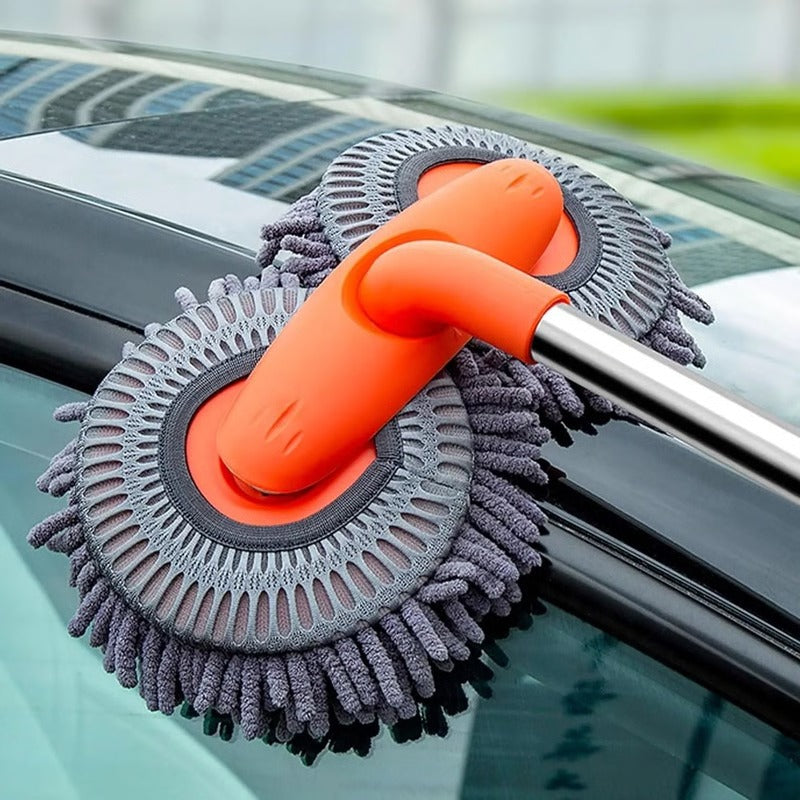 Adjustable Long-Handle Car Cleaning Tool with 360° Rotation