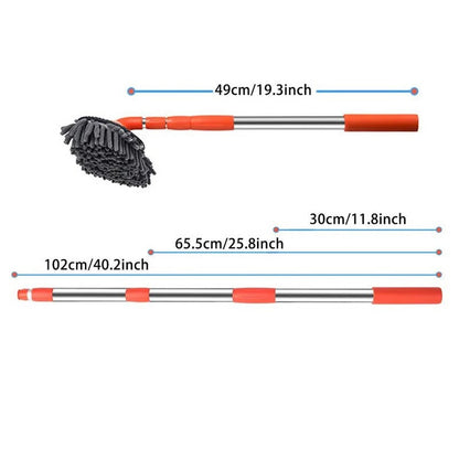Adjustable Long-Handle Car Cleaning Tool with 360° Rotation