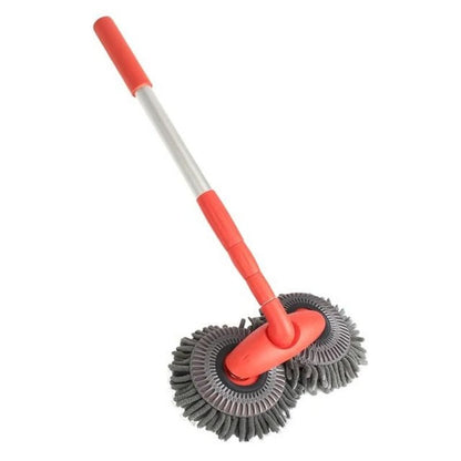 Adjustable Long-Handle Car Cleaning Tool with 360° Rotation