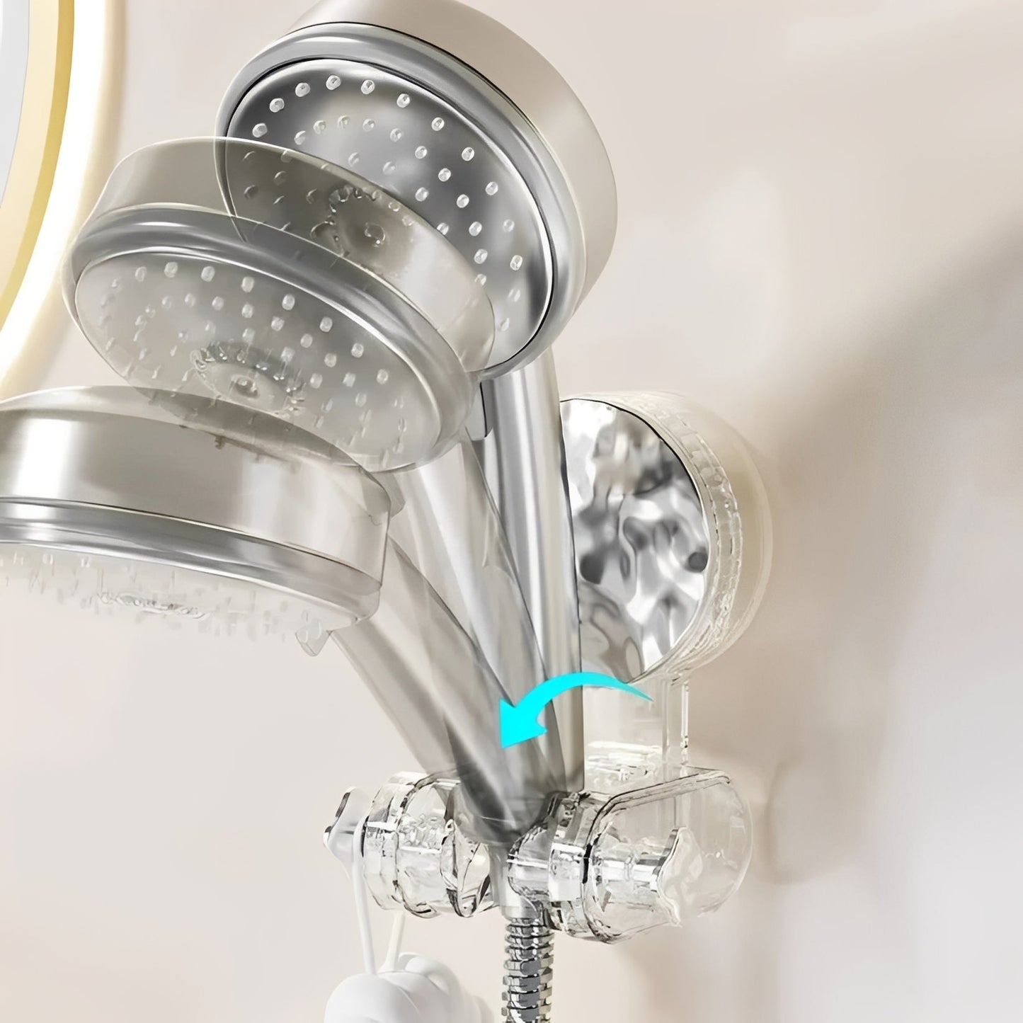 Versatile Shower Head Mount with Easy Suction Setup