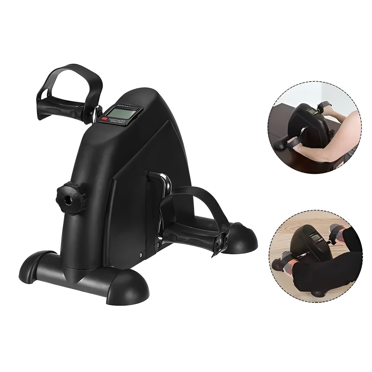Compact Under-Desk Exercise Bike with LCD Readout