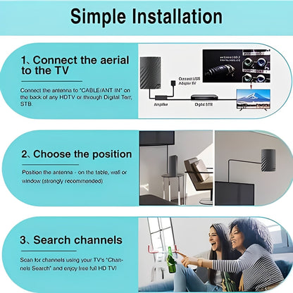 High-Performance Indoor TV Antenna for Crystal Clear Reception
