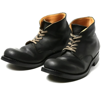 Chic Lace-Up Faux Leather Boots with Almond Toe for Women