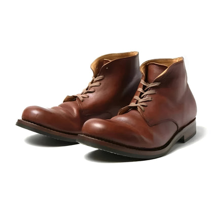 Chic Lace-Up Faux Leather Boots with Almond Toe for Women