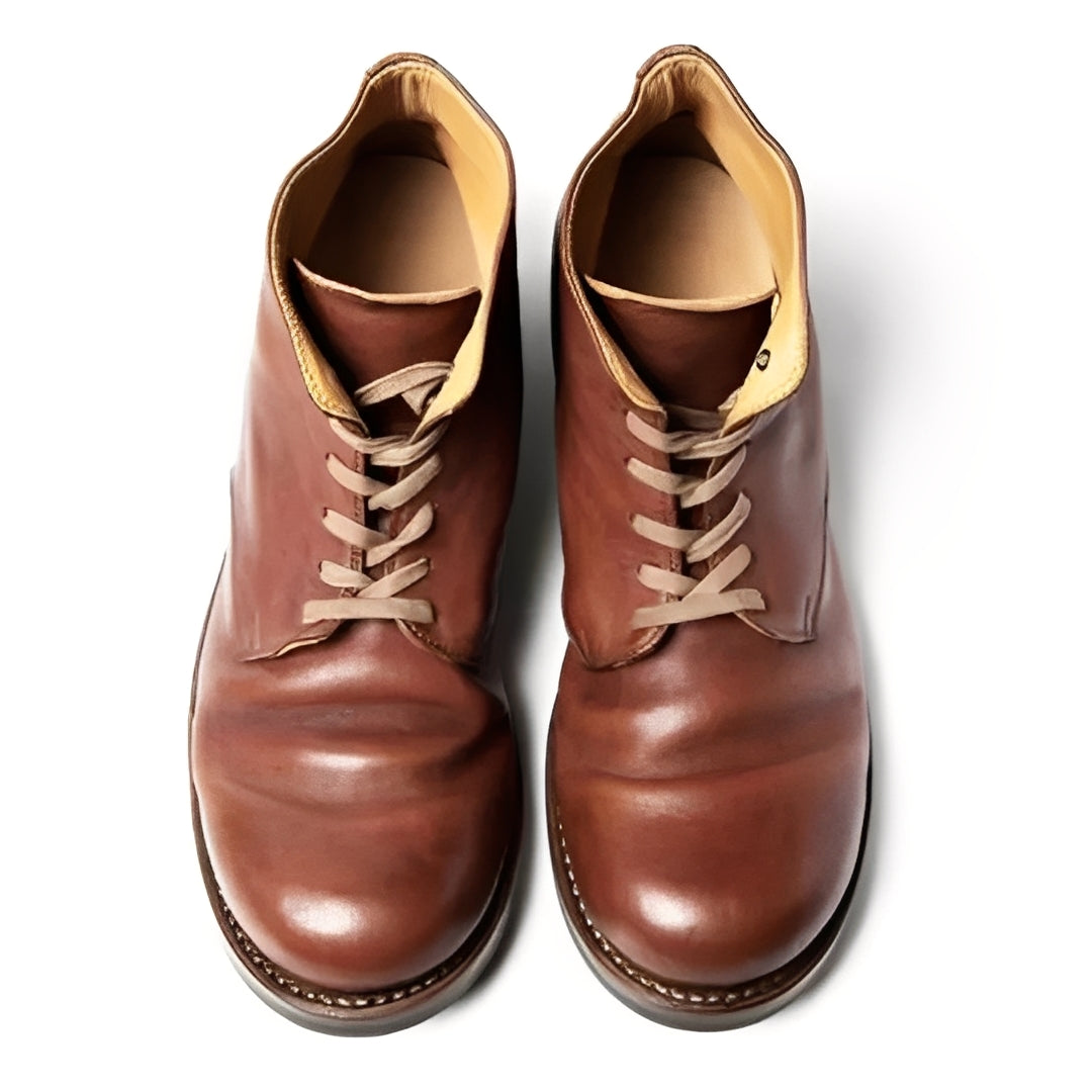 Chic Lace-Up Faux Leather Boots with Almond Toe for Women