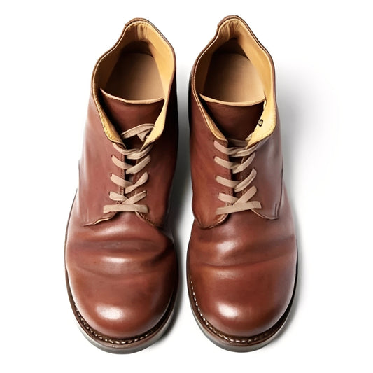 Chic Lace-Up Faux Leather Boots with Almond Toe for Women