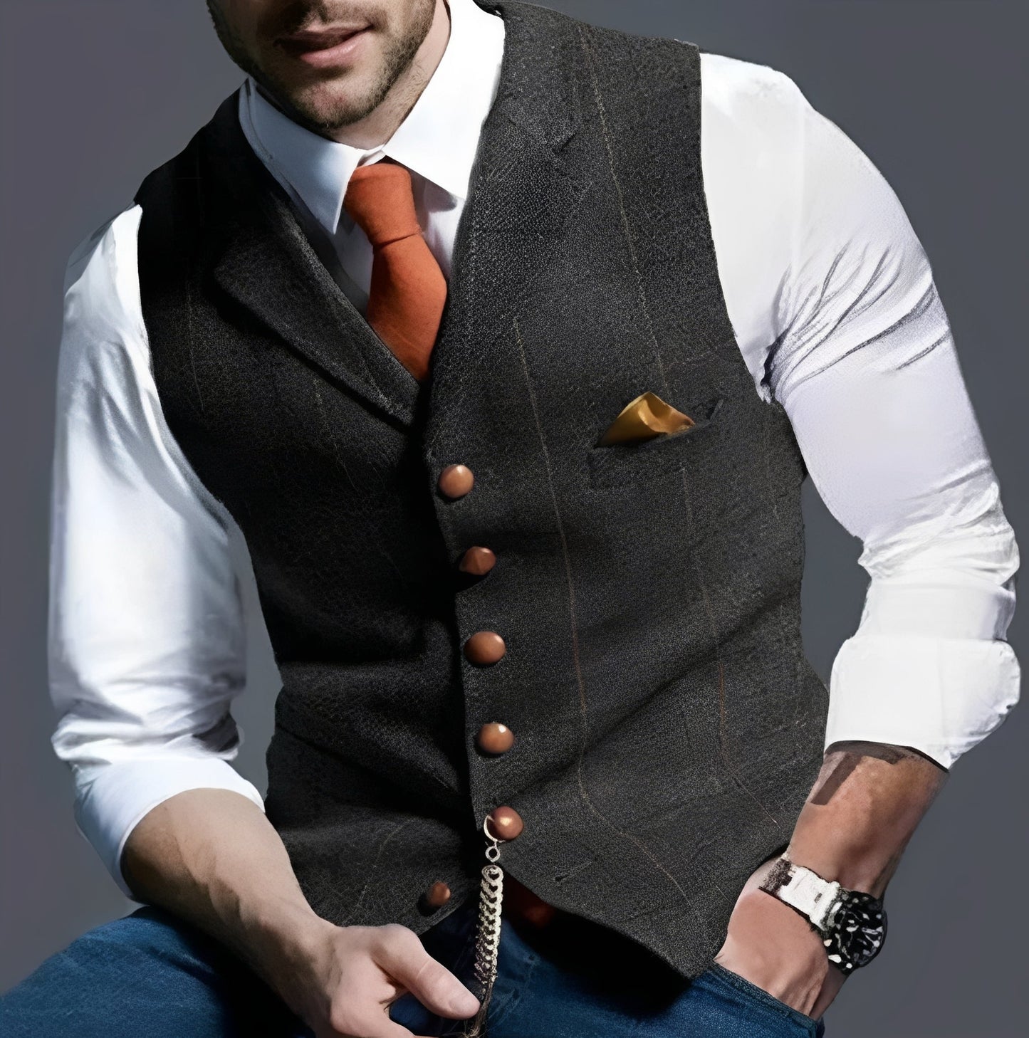 Classic Tailored Vest with Timeless Elegance