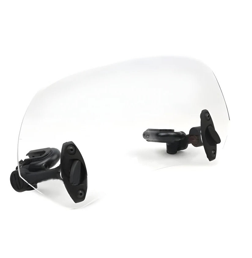 Customizable Motorcycle Windshield Attachment with Clamp System