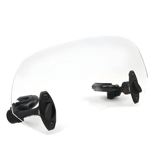 Customizable Motorcycle Windshield Attachment with Clamp System