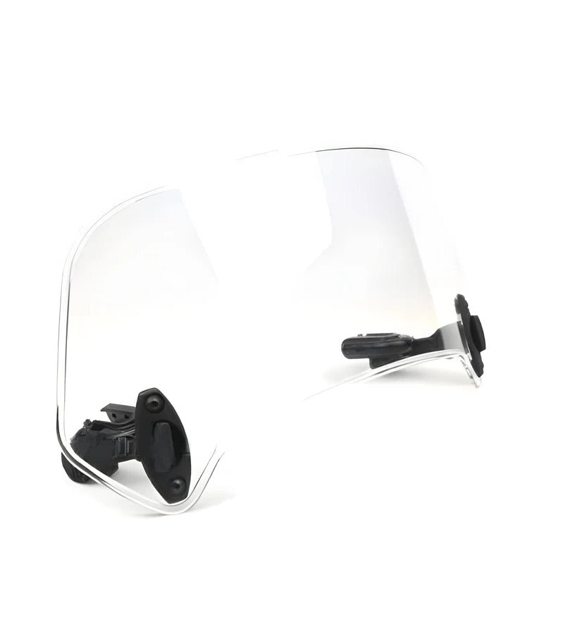 Customizable Motorcycle Windshield Attachment with Clamp System