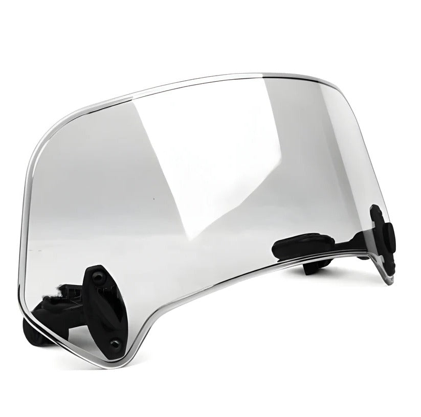 Customizable Motorcycle Windshield Attachment with Clamp System