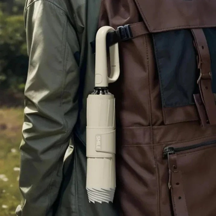 Compact Travel Umbrella with Reflective Safety Trim