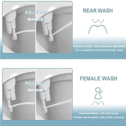 Smart Toilet Bidet Attachment with Dual Cleaning Modes