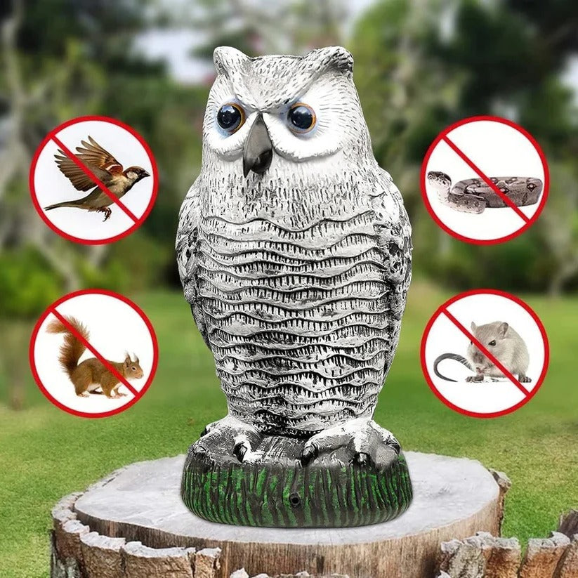 Predator Vision: Bird Deterrent Sculpture with Motion and Light
