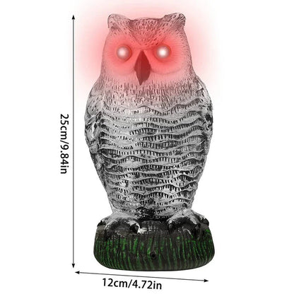 Predator Vision: Bird Deterrent Sculpture with Motion and Light