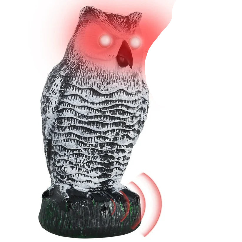 Predator Vision: Bird Deterrent Sculpture with Motion and Light