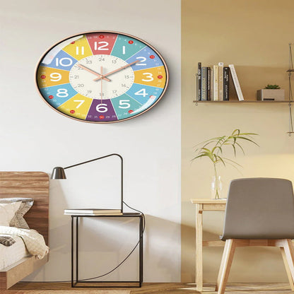 Whispering Time: Kid-Friendly Wall Clock for Peaceful Spaces