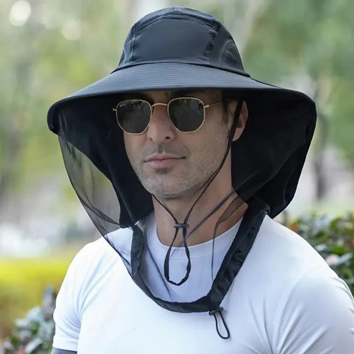 Sunshade Hat with Removable Bug Netting