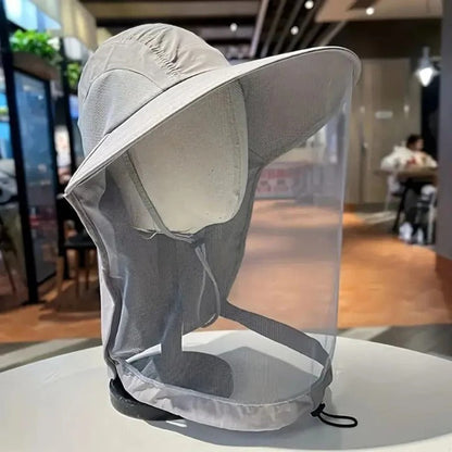 Sunshade Hat with Removable Bug Netting