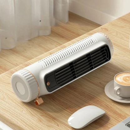 Compact Cordless Tower Fan with Rechargeable USB Power